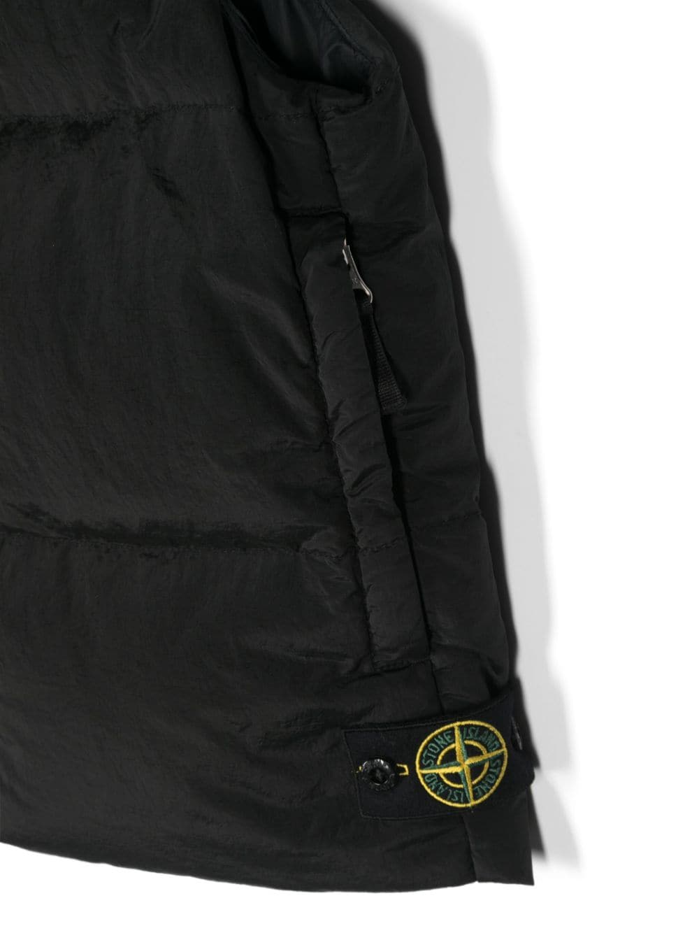 Shop Stone Island Junior Compass-badge Padded Gilet In Black