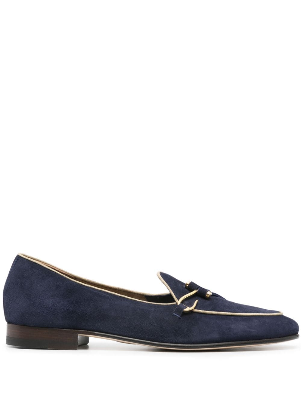 Edhen Milano Comporta Suede Loafers In Blue