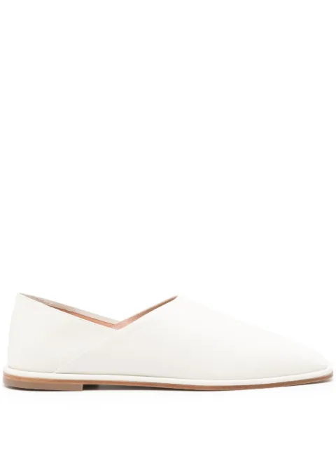 Emporio Armani square-toe leather slippers