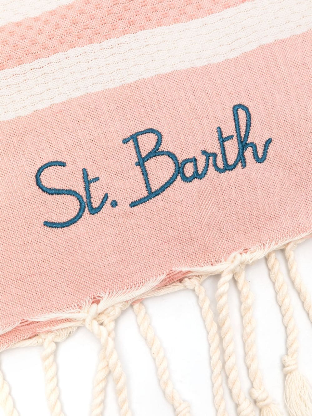 MC2 Saint Barth fringed striped beach towel - Roze