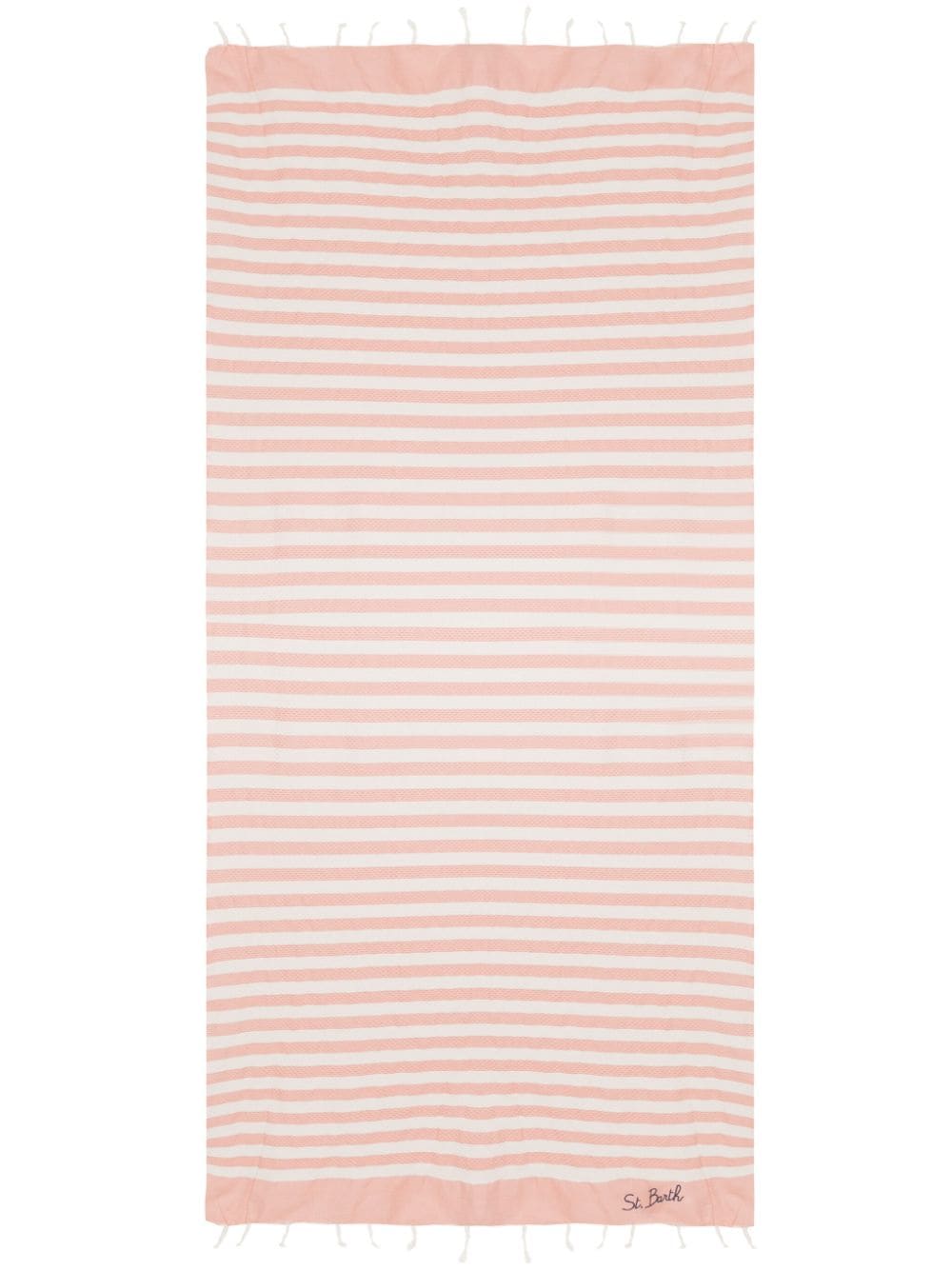 MC2 Saint Barth fringed striped beach towel Roze