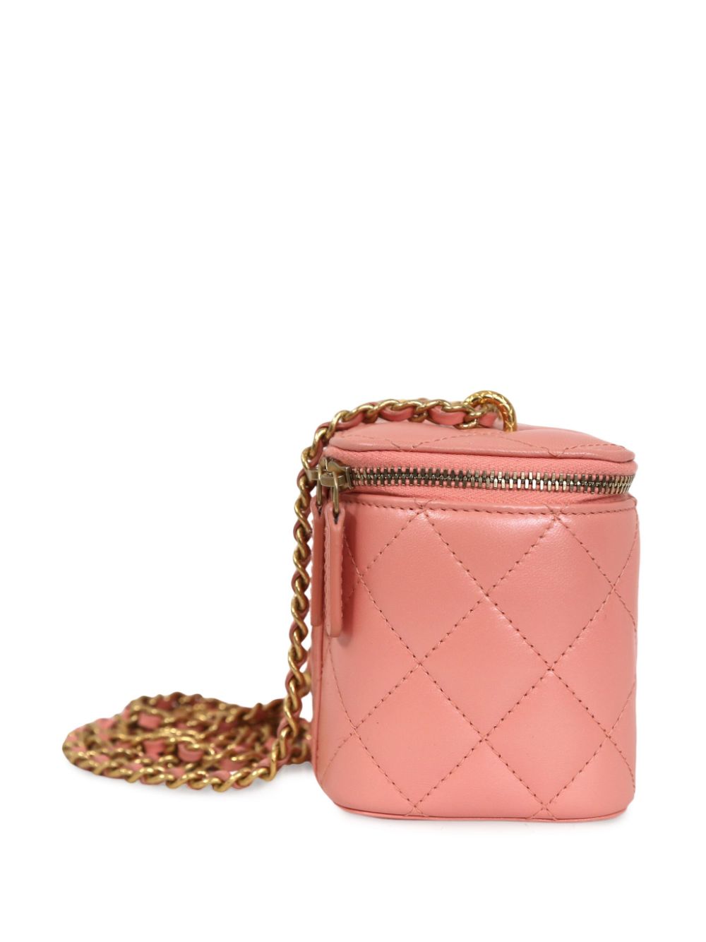 Pre-owned Chanel Cc Vanity Shoulder Bag In Pink