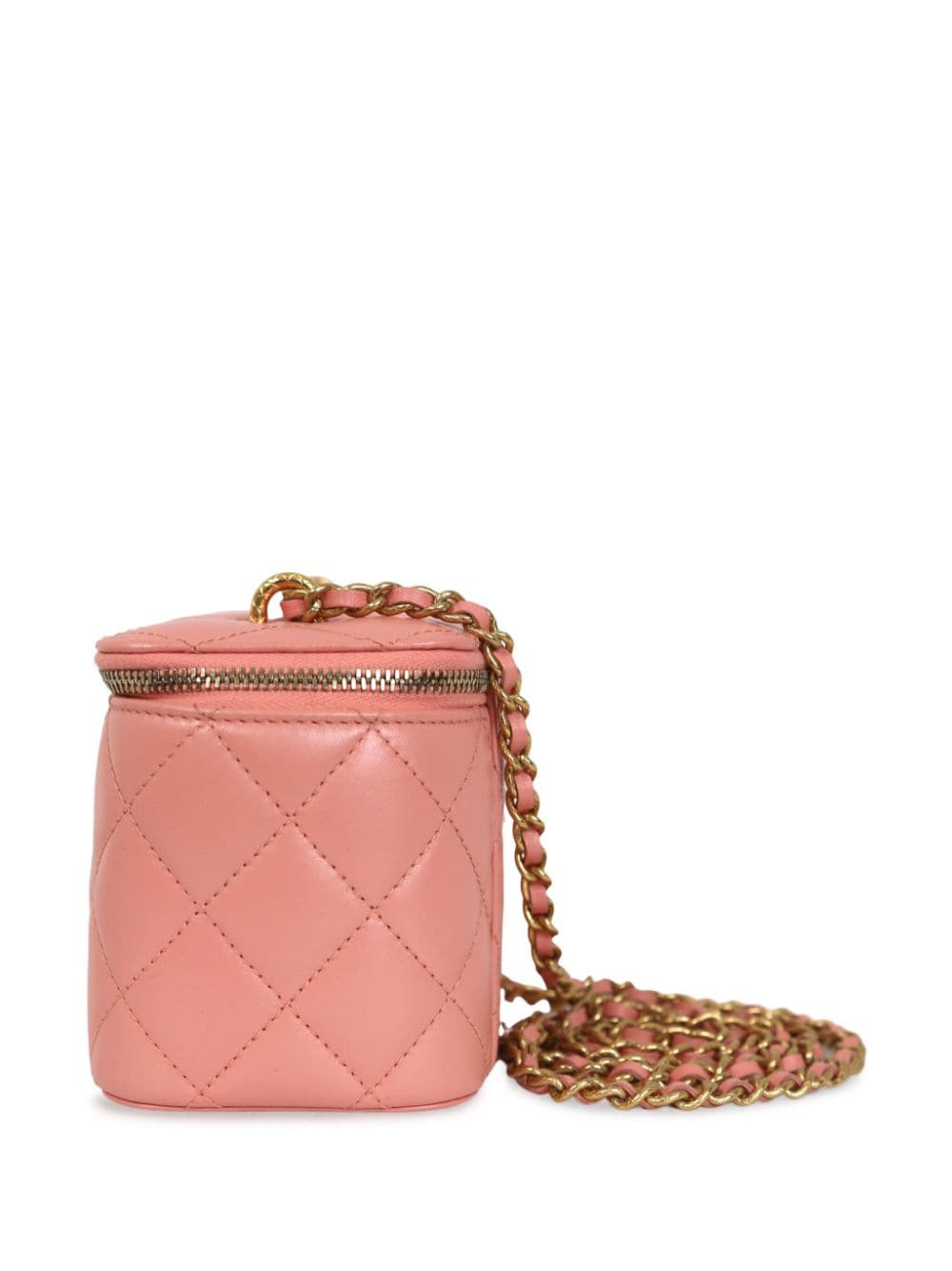 Pre-owned Chanel Cc Vanity Shoulder Bag In Pink