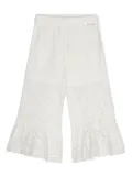 TWINSET Kids floral-lace trousers - White