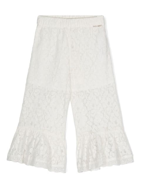 TWINSET Kids floral-lace trousers