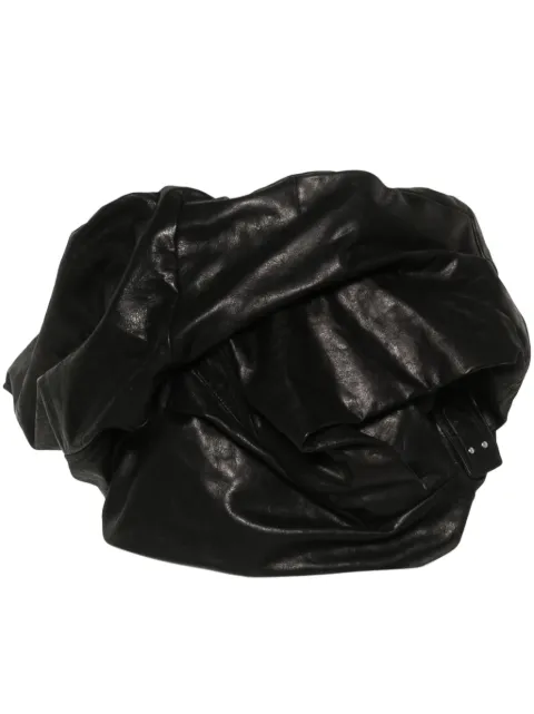 Rick Owens Draped Bustier leather top