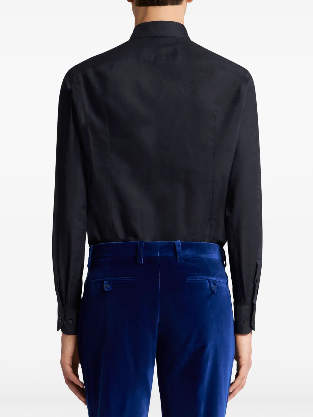 ETRO Overhemd met paisley jacquard Zwart