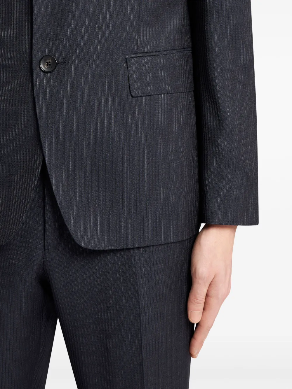 ETRO Wollen pak met enkele rij knopen Blauw