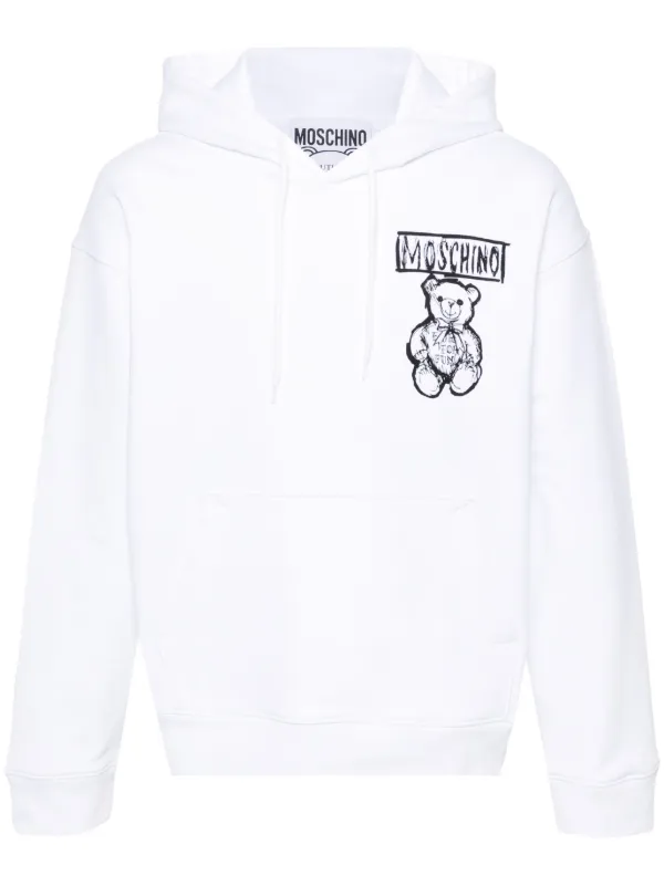 Moschino Teddy Bear motif Hoodie White FARFETCH HK