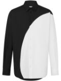 Moschino colour-block cotton shirt - Black