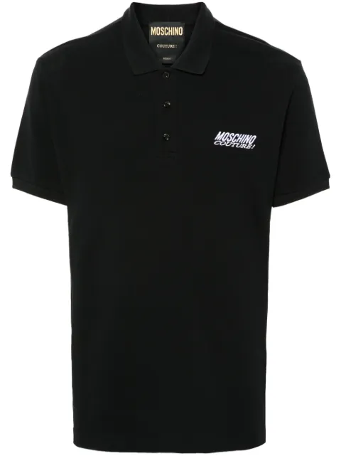 Moschino logo-embroidered polo shirt 