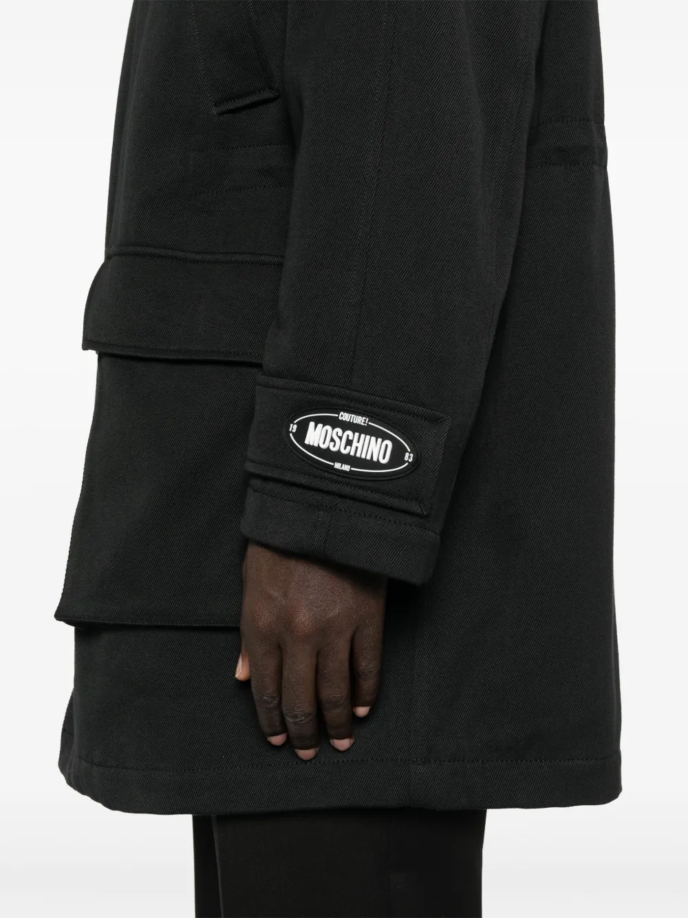 Moschino Jas met capuchon Zwart