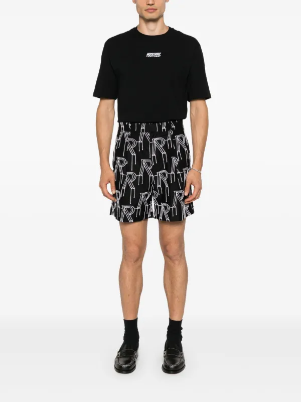 Moschino logo-embroidered Cotton T-shirt | Black | FARFETCH