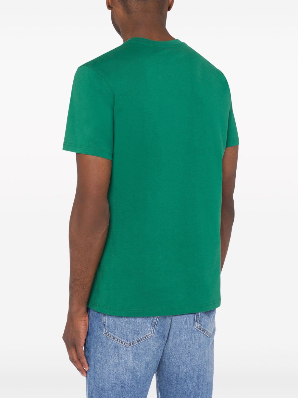 Shop Moschino Logo-print Cotton T-shirt In Green