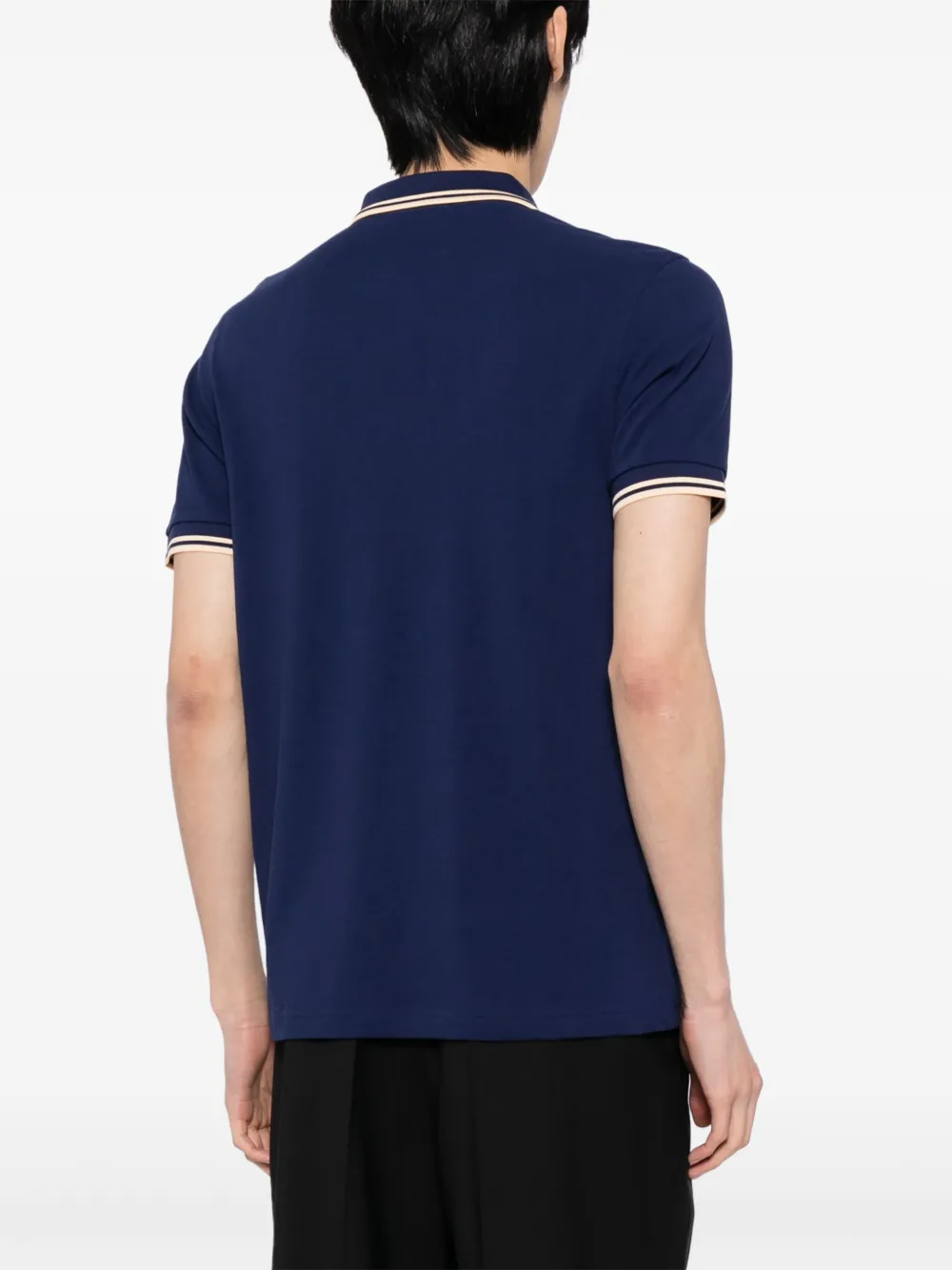 Fred Perry Poloshirt met dubbele kraag Blu