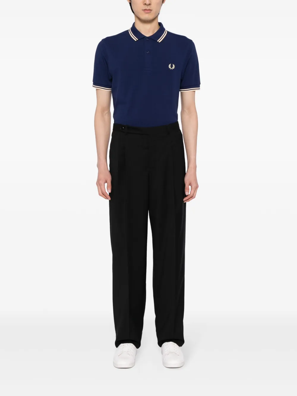 Fred Perry Poloshirt met dubbele kraag - Blu