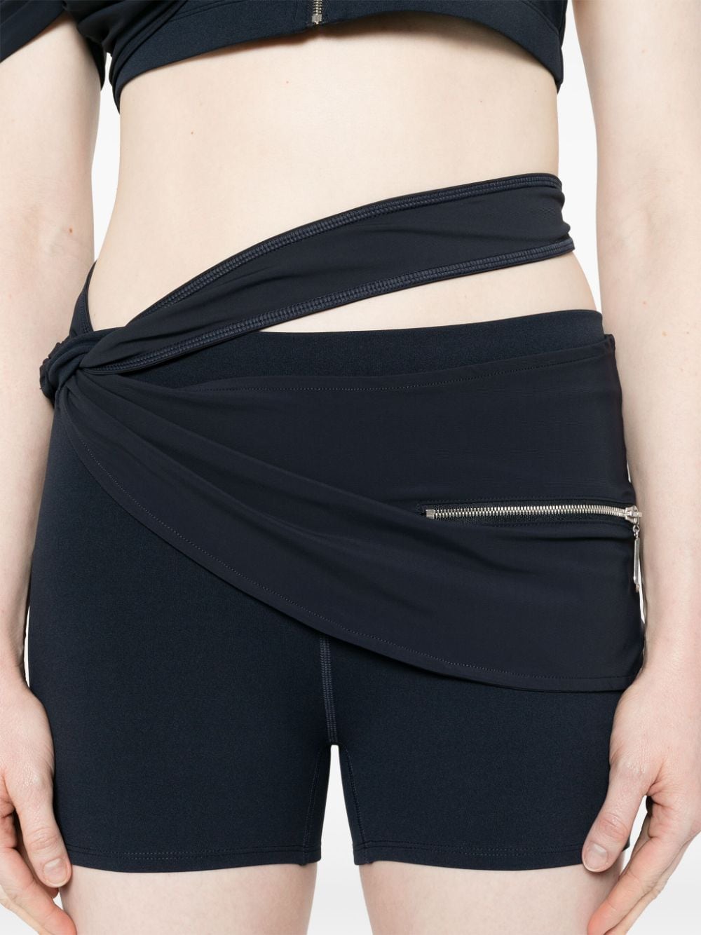 Shop Nike X Jacquemus Layered Shorts In Blau