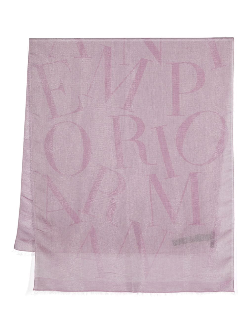 Emporio Armani Jacquard-logo Lurex Scarf In Pink