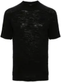 Transit slub-texture T-shirt - Black
