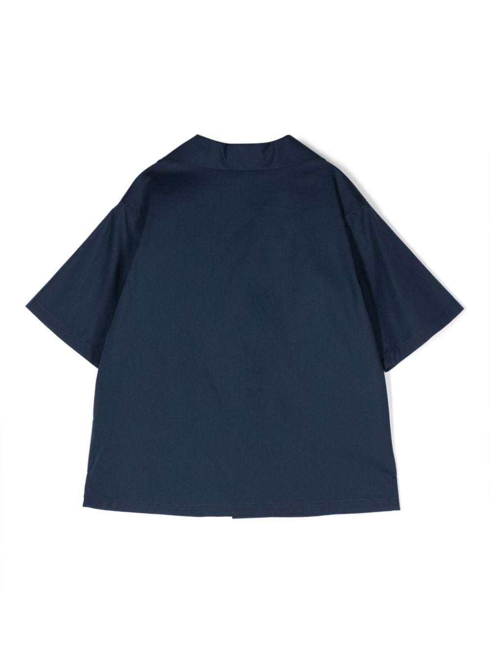 Shop Gucci Interlocking G-embroidered Poplin Shirt In Blue