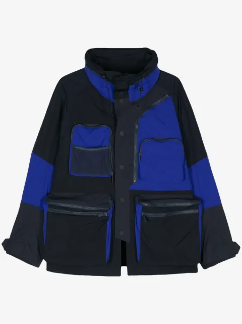 White Mountaineering colour-block multi-pocket parka