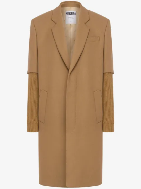 Moschino notched-lapels single-breasted coat 