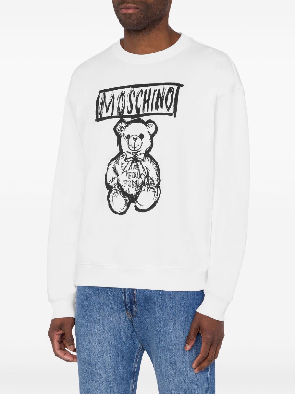 Moschino Sweater met teddybeerprint Wit