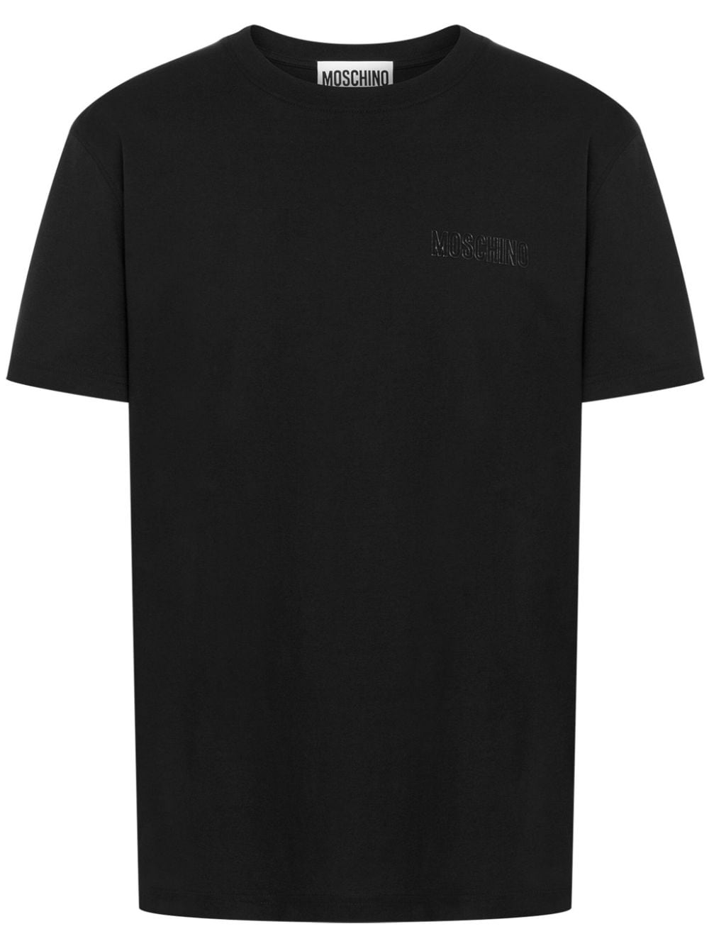 Moschino T-shirt Mit Vorstehendem Logo In Schwarz