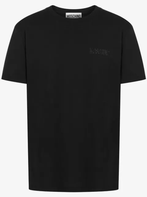 Moschino logo-raised cotton T-shirt