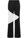 Moschino two-tone straight-leg trousers - Black
