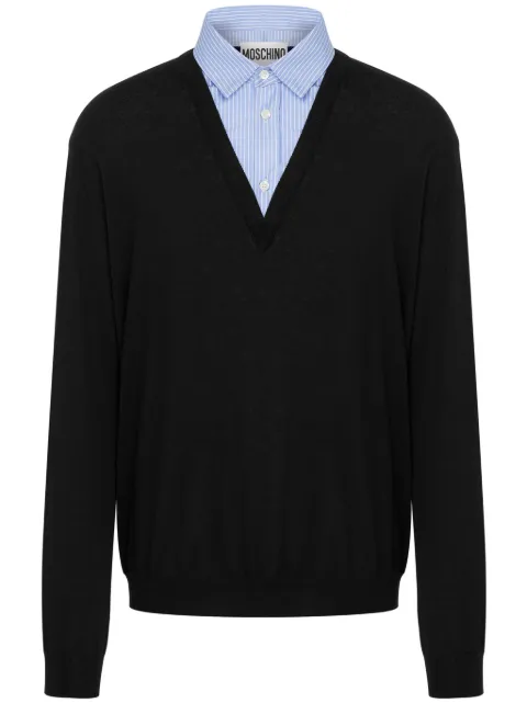Moschino logo-print layered jumper