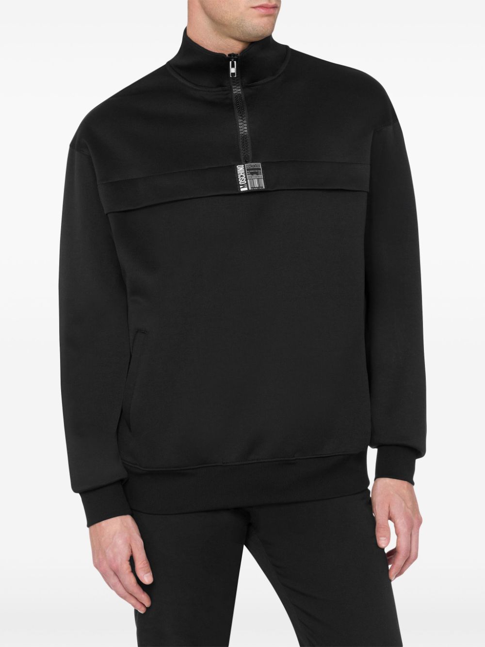 Moschino Sweater met logo-applicatie Zwart