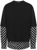Moschino panelled cotton T-shirt - Black