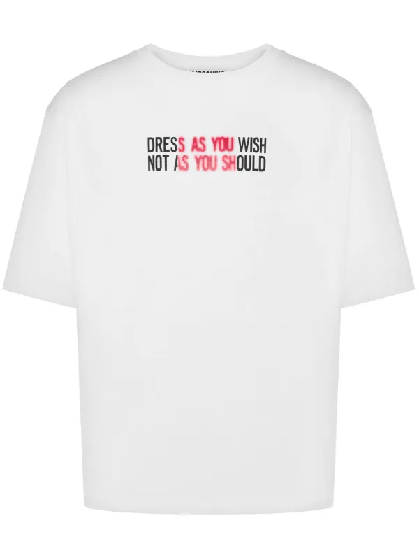Moschino Slogan-print Cotton T-shirt in White