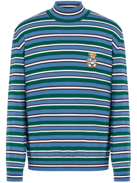 Moschino striped virgin-wool jumper