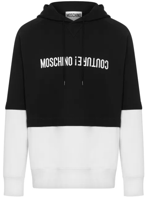Moschino colour-block cotton hoodie