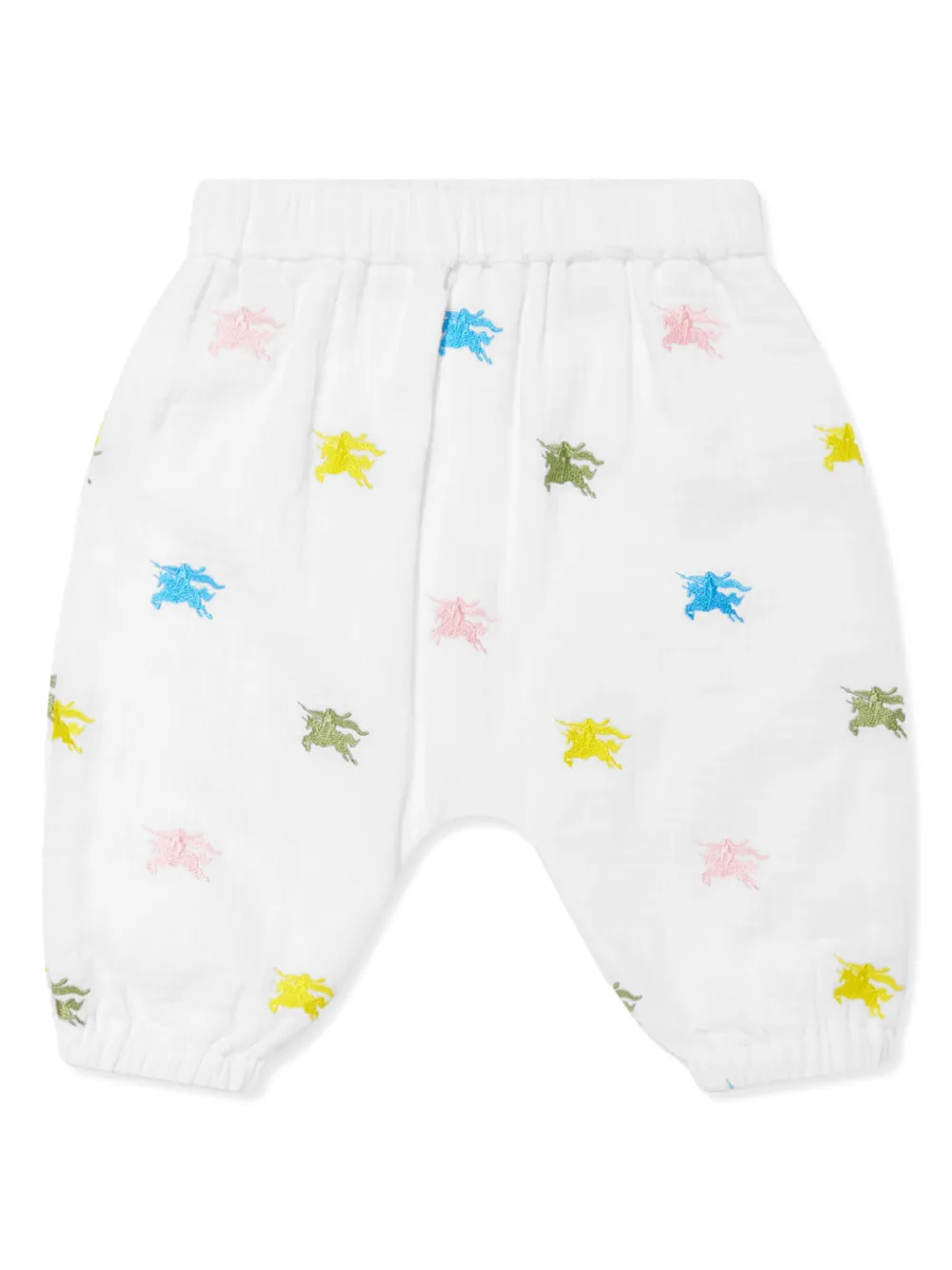 Burberry Kids Shorts met geborduurd logo Wit