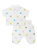 Burberry Kids logo-embroidered cotton set - White