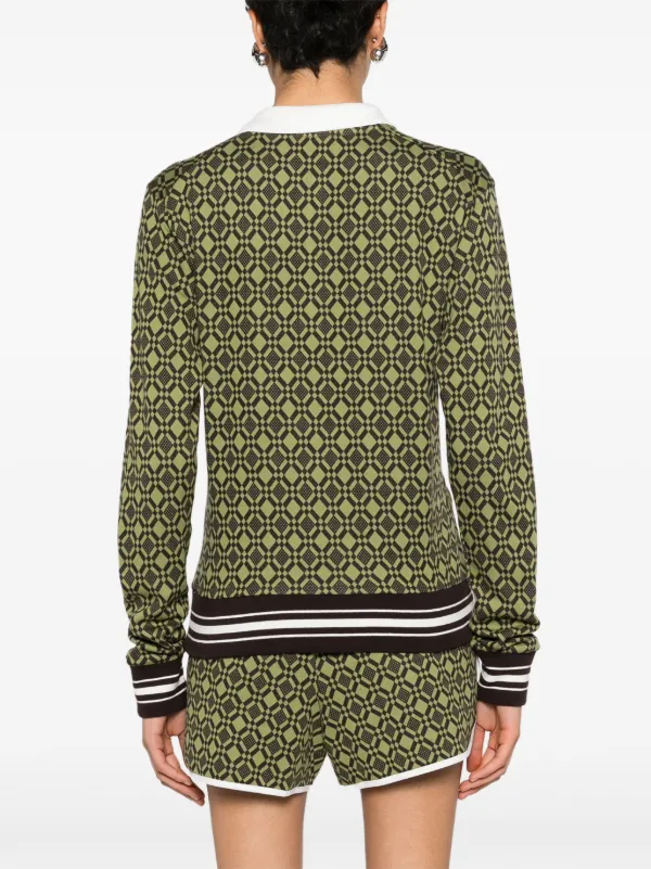 Orchestre Jacquard Top in Green/Brown – SVRN