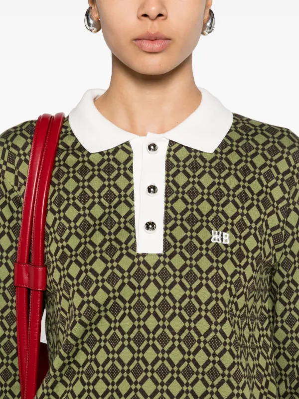 Orchestre Jacquard Top in Green/Brown – SVRN