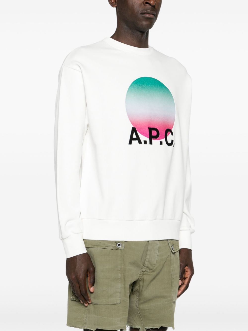 A.P.C. Sweater met borduurwerk Wit