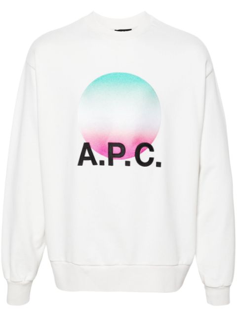 A.P.C. motif-embroidered cotton sweatshirt Men