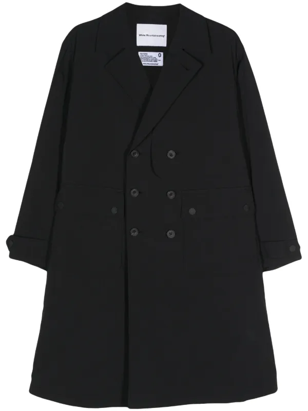 White Mountaineering ダブルコート | ブラック | FARFETCH JP