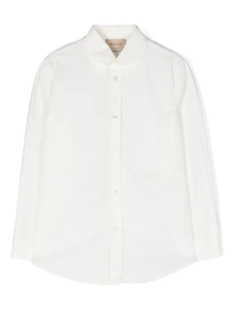 Gucci Kids logo-embroidered poplin shirt