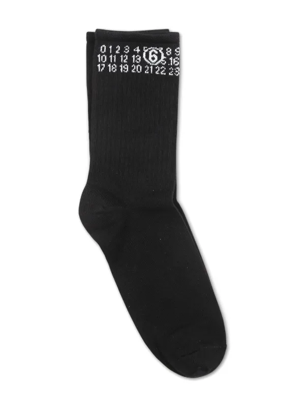 MM6 Maison Margiela Kids Numeric Signature 靴下 | ブラック