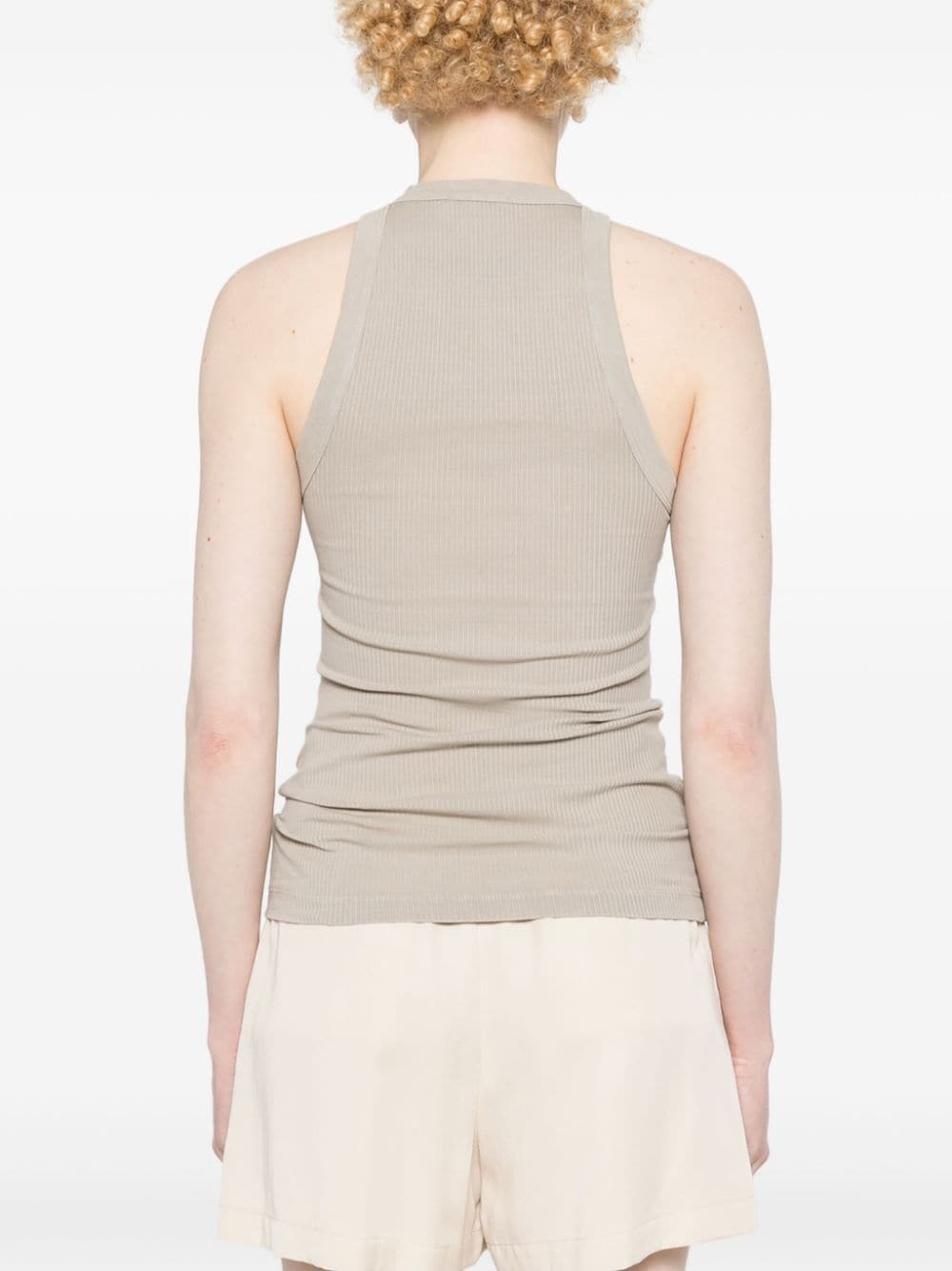 Shop James Perse Fine-ribbed Tank Top In 灰色