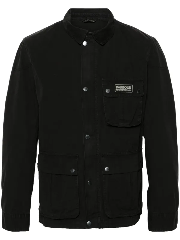 Barbour International Tourer Barwell Cotton Shirt Jacket Black FARFETCH KW