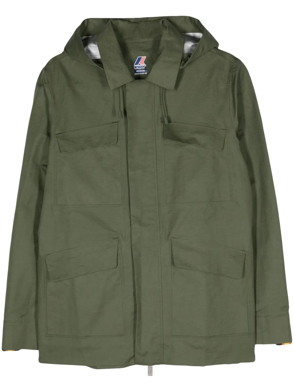 K-Way Erhal canvas jack met capuchon Groen