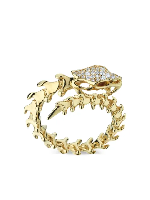 Shaun Leane 18K gold and sterling silver Serpent's Trace diamond ring