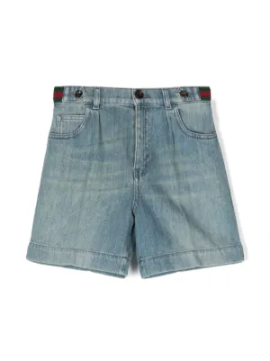 NWT Gucci Kids Web detail shops denim shorts